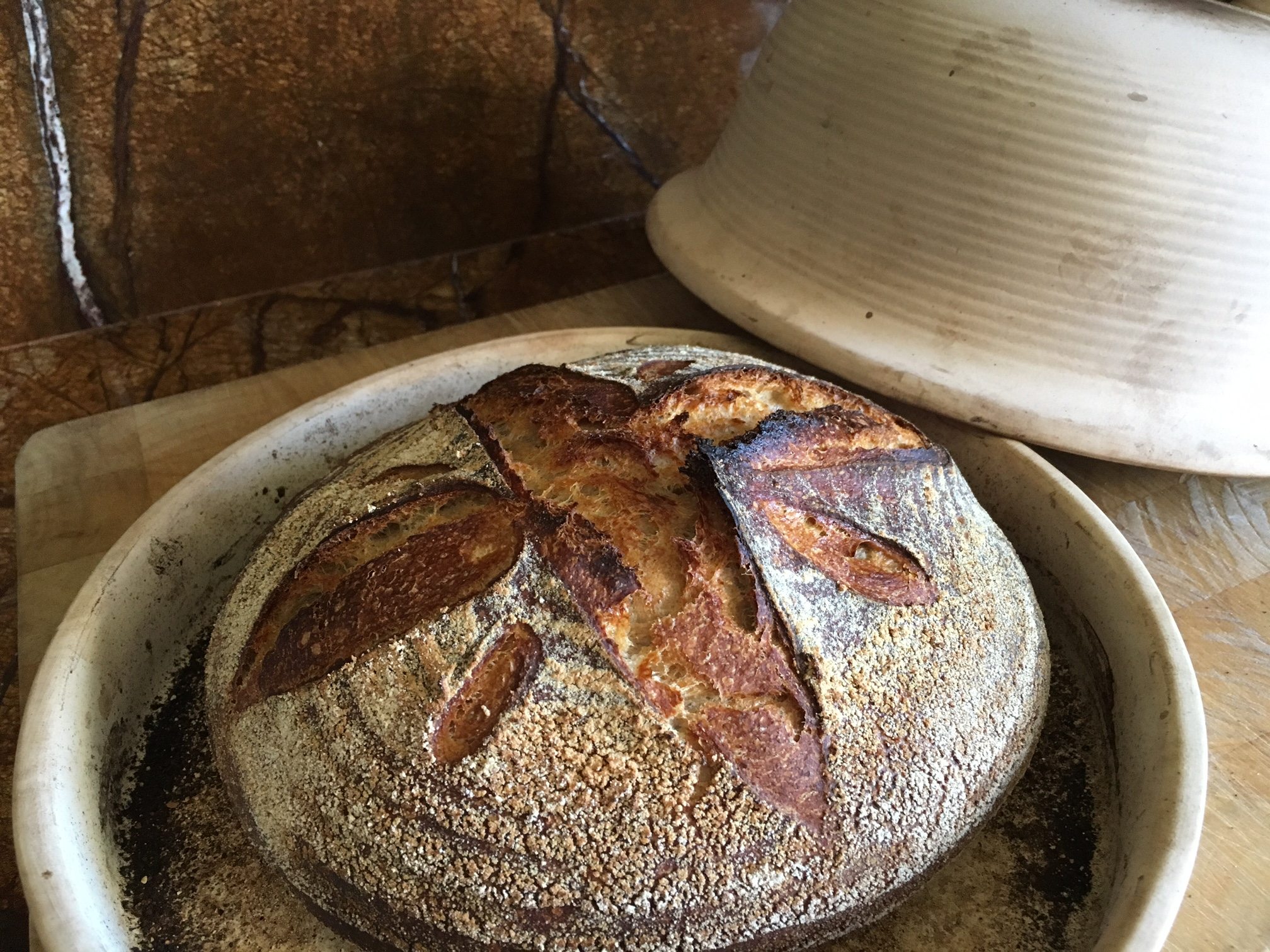 Baked Bread in Covered Baker